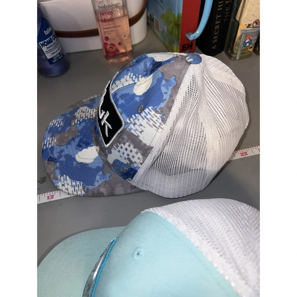 PFG Columbia‎ And Blue Camo Huk Performing Fishing Hats Adjustable Sports